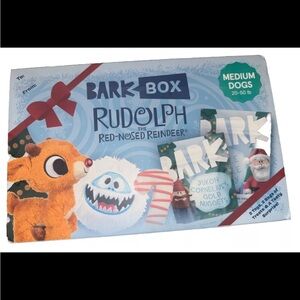 Barkbox Holiday Rudolph🎄the Red Nosed Reindeer 🐶 Dog Toy and Treat  Medium 5pc